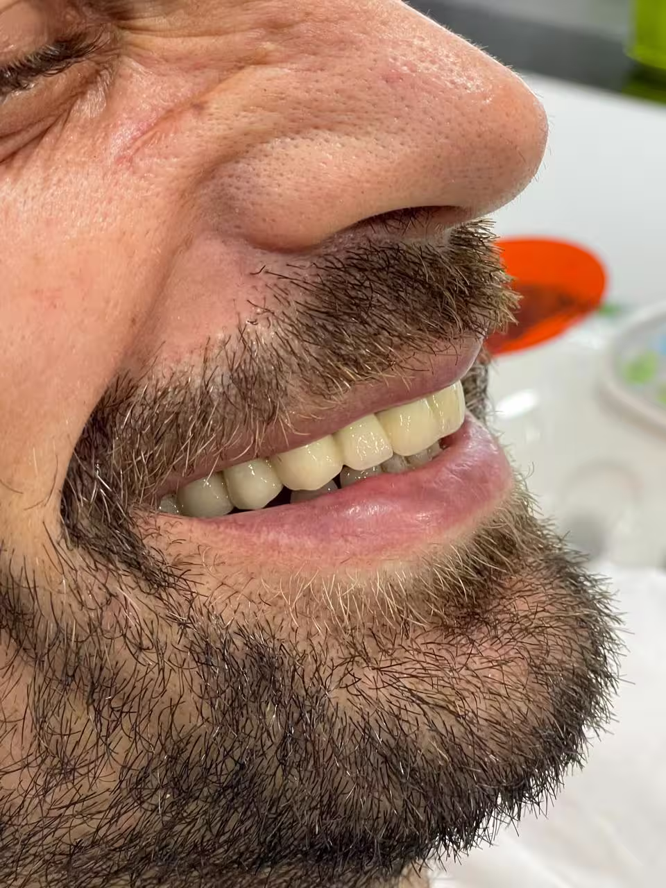 Bright dental chair and clinic room